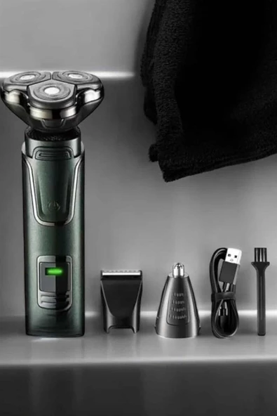 3 Başlıklı Profesyonel Saç ve Sakal Bakım Seti Vücut, Burun ve Kulak Tüy Alma ürün görseli 1