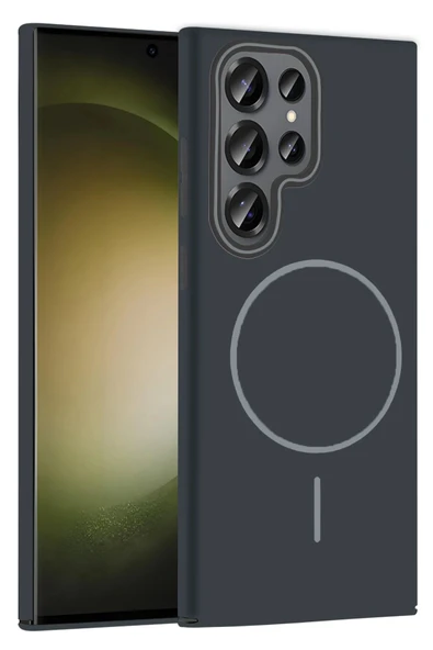 Samsung Galaxy S23 Ultra Broş Magsafe Kapak - Füme-(5796) ürün görseli 1
