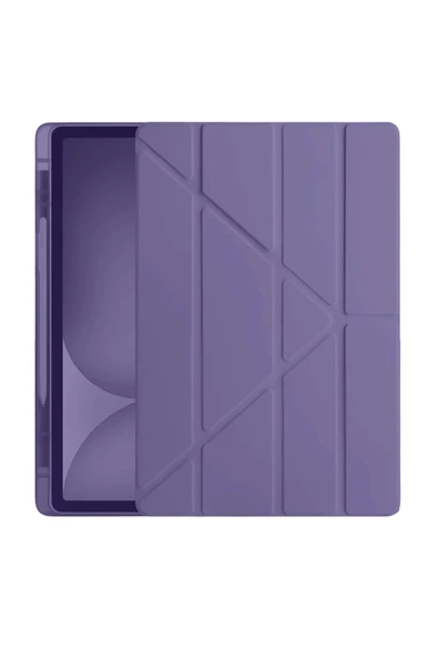 iPad Pro 11 (2024) Kılıf Kalemlikli Hugo Tablet Kılıfı - Mor-(5796) ürün görseli 1