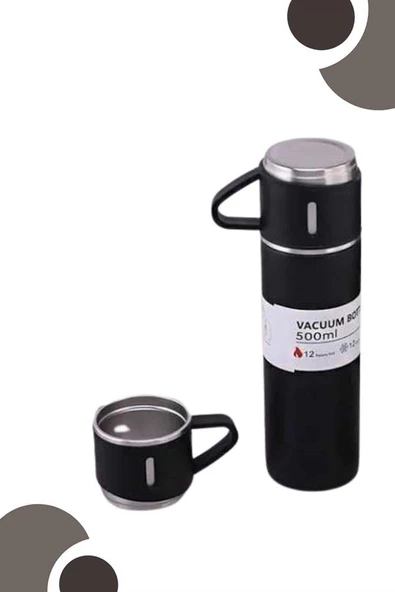 3 Bardaklı Termos Seti Anneler Gününe Özel Hediye Taşınabilir Sızdırmaz Isı Koruyucu - Resim 4