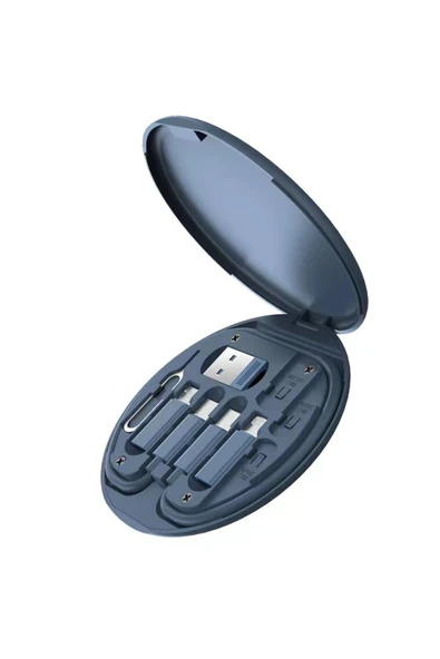 SN06 3in1 Kablo ve Kart Düzenleyici - Mavi-(5796) ürün görseli 1