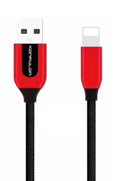 S51 Lightning Kablo iphone Uyumlu 1M 3A - Kırmızı-(5796) ürün görseli 1