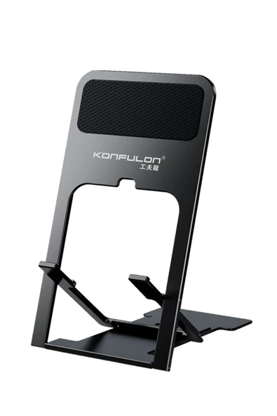 CM25 Ayarlanabilir Katlanabilir Masaüstü Telefon Tutucu - Siyah-(5796) ürün görseli 1