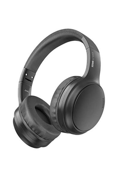 KRH4 Aktif Gürültü Engelleyici Özellikli Kafaüstü Kablosuz Bluetooth Kulaklık - Siyah-(5796) ürün görseli 1