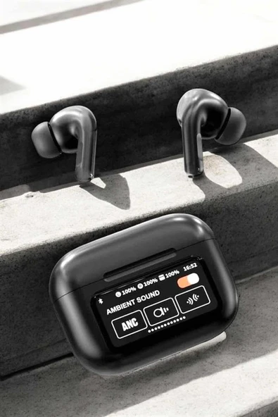 Kablosuz Bluetooth Kulaklık Ekranlı Uzun Şarj Süreli ANC Destekli ürün görseli 1