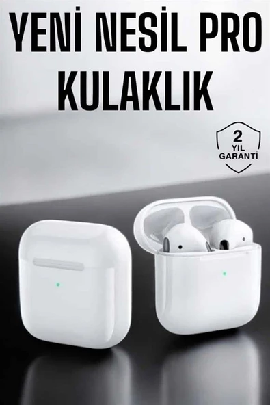 Yeni Nesil Pro Bluetooth Kulaklık Uzun Pil Ömrü Beyaz - Resim 2