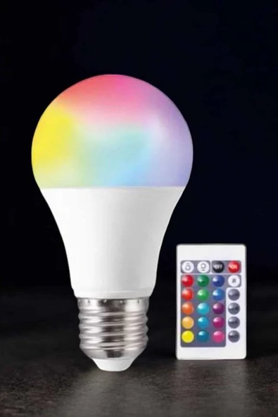 Renk Değiştirebilen RGB Işıklı Led Ampul A+Enerji 15 Watt Led Işık ürün görseli 1
