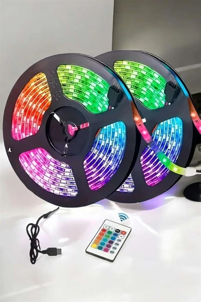 Led Işık 5 Metre Şerit Led RGB Işıklı - Resim 4