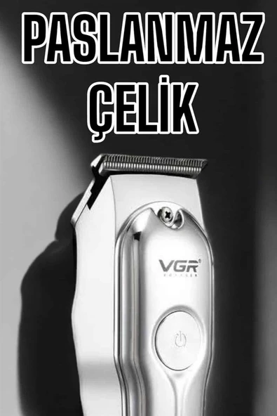 Tıraş Makinesi Güçlü Motor Şarjlı Uzun Pil Ömürlü - Resim 4