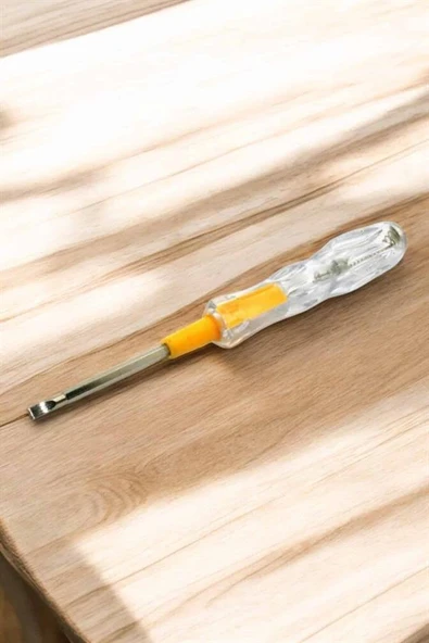 Çift Taraflı Elektrik Kontrol Kalemi Şeffaf Tornavida - Resim 4