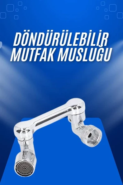 Döndürülebilir Musluk Mutfak Banyo Musluk Ucu Başlığı 4 Filtreli - Resim 2