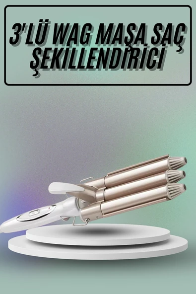 Saç Şekillendirici Wag Maşa Üçlü Yüksek Isı Ayarlı Seramik Kaplama ürün görseli 1