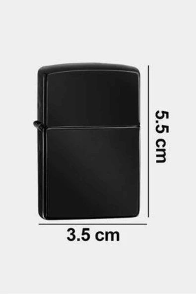 Siyah Kutulu Metal Çakmak Benzinli Hediyelik Eşya - Resim 5