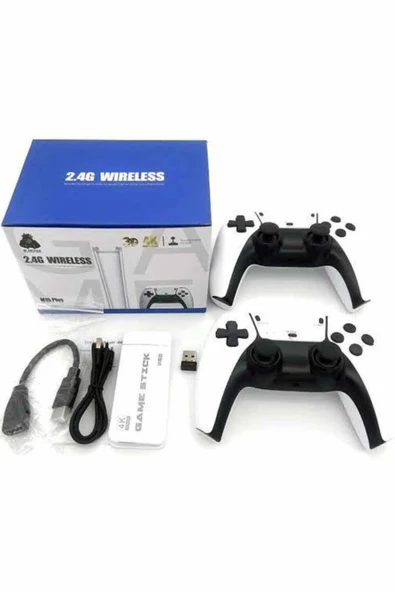 3D 4K HD 2.4G Game Stick 4K Ultra Hd Oyun Konsolu Çift Kollu - Resim 4