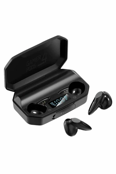 Rgb Işıklı Çift Mikrofonlu Siyah Profesyonel Oyuncu Kulaklığı Kablosuz Kulakiçi - Resim 3