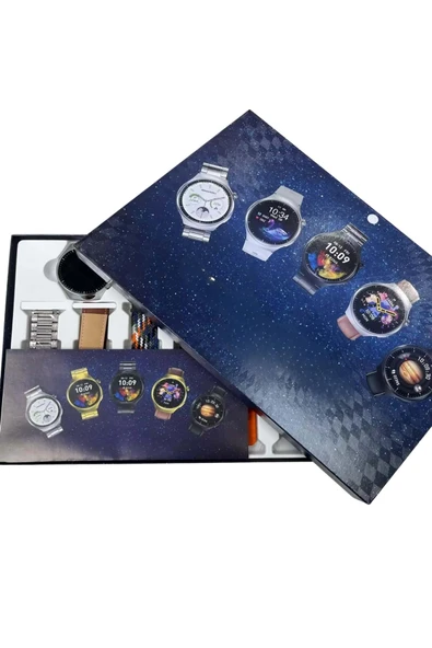 Unısex Yuvarlak Ekranlı 7 Kordonlu Akıllı Saat GPS Destekli Çoklu Kordon Seçeneği ürün görseli 1