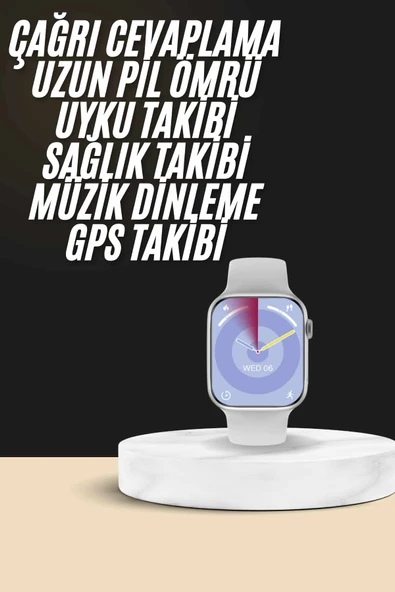 Akıllı Saat Kulaklık Hediyeli Uyku ve Sağlık Takibi Yapabilen Uzun Ömürlü - Resim 2