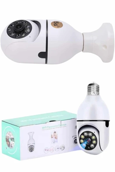 Güvenlik Kamerası Wi-Fi Özellikli 360 Derece Full Hd 1080p Ampül Kamera - Resim 4