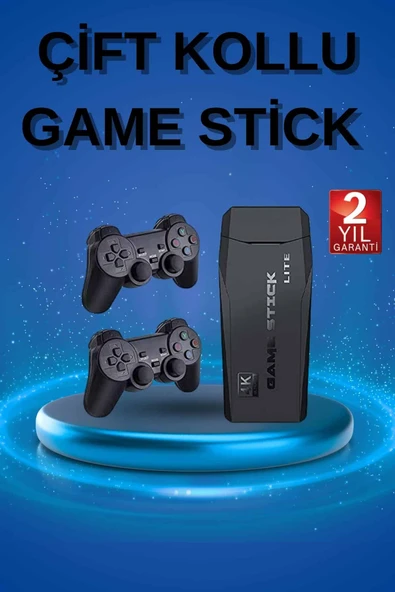 Retro Oyunlar 4k Game Stick 2.4g Kablosuz Çift Kol 3500 Oyun Atari ürün görseli 1