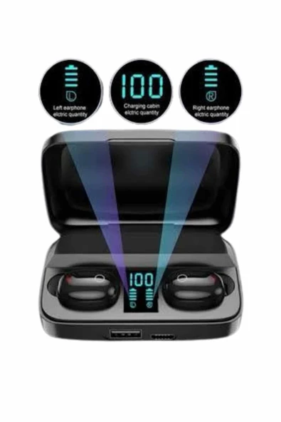 Kablosuz Dijital Göstergeli Çağrı Cevaplayabilen TWS 5.0 Bluetooth Kulaklık - Resim 4