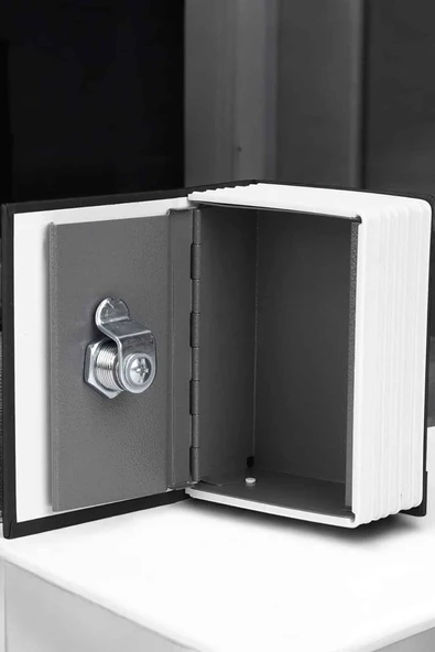 Gizli Kasa Kitap Görünümlü Anahtarlı Çelik Mini Kasa ürün görseli 1