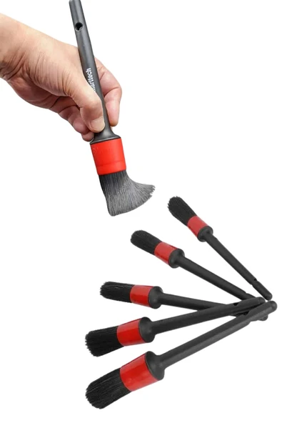 5 Adet Oto Detaylı Temizleyici Araç İçi Temizlik Fırça Seti Koltuk Döşeme Kapı Toz Alma Fırçası - Resim 3