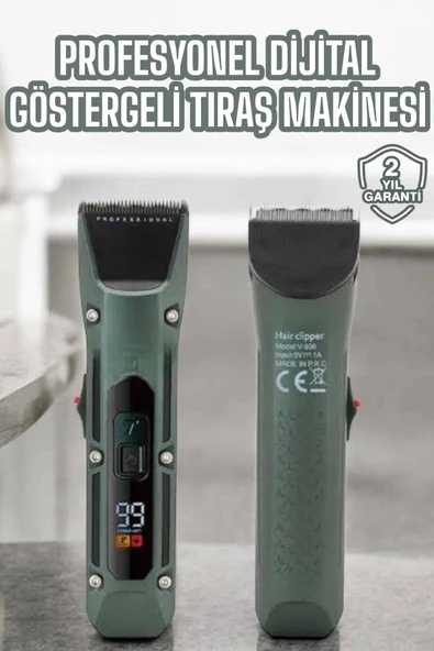 Tıraş Makinesi Dijital Göstergeli Turbo Motor Paslanmaz Çelik ürün görseli 1