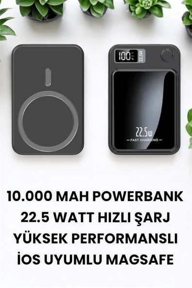 Pratik ve Taşınabilir 10.000 mAh Wireless Powerbank Hızlı Şarj Avantajı - Resim 3