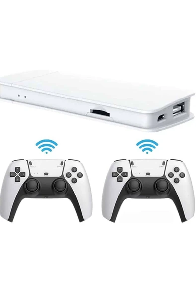 3D Çift Oyun Kollu 4K HD Ekran Nostaljik 20.000 Oyunlu Beyaz Game Box - Resim 4