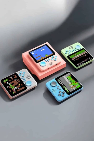 Mini Atari El Atarisi 3.5 inç Ekran Çift Konsol 666 Adet Retro Oyun Gameboy El Atarisi - Resim 3