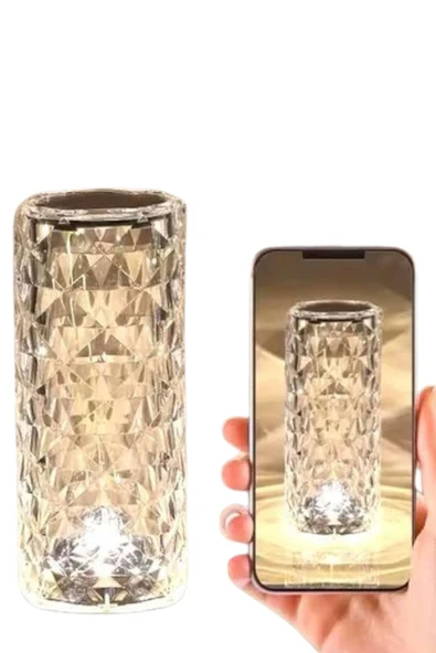 Yeni Nesil Modern Kristal Masa ve Gece Lambası Dokunmatik Renk Değiştirebilen - Resim 4