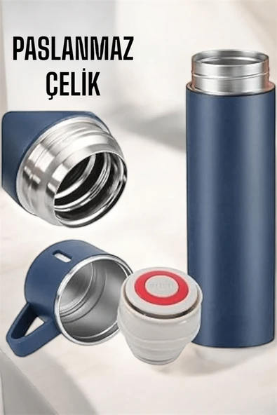 Paslanmaz Çelik 3’lü Termos Seti Vakumlu ve 8 Saat Isı Koruma - Resim 5