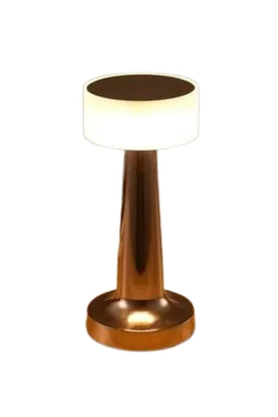 Kablosuz Renkli Masa ve Gece Lambası Altın Rengi Dokunmatik Led Lamba - Resim 5