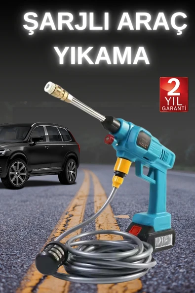 Şarjlı Ve Yüksek Basınçlı Oto Yıkama Makinesi Ve Sulama Tabancası Bahçe Yıkama Makinesi ürün görseli 1