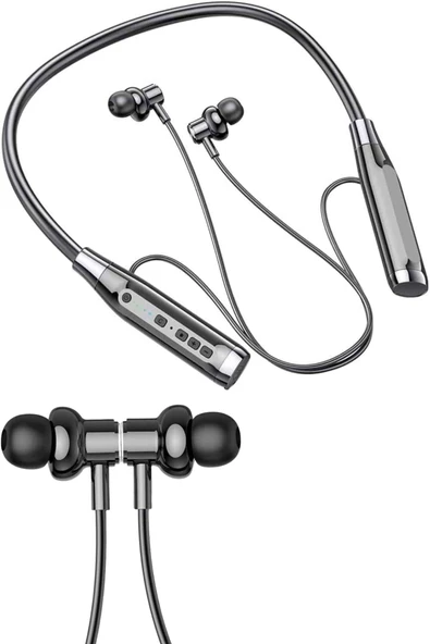 120 Saat Bluetooth Kulaklık Kablolu Boyun Askılı SD Kart Girişli ANC Özellikli ürün görseli 1