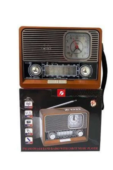 Nostaljik Vintage Radyo Taşınabilir Bluetooth Bağlantılı Hoparlör Radyo - Resim 5