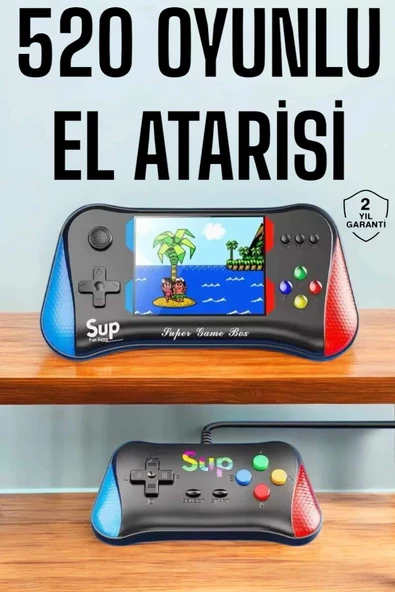 Retro 500 Oyunlu Nostaljik Oyunlu El Atari Gamebox Oyun Konsolu Çift Destekli ürün görseli 1