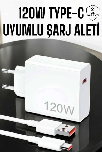 120W Şarj Aleti Type-C Uyumlu Turbo Şarj Aleti ürün görseli 1