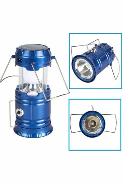 Kamp Lambası Güneş Enerjili Led Lamba Işıldak Şarjlı Powerbank Özellikli - Resim 3