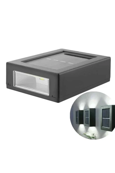 Solar Lamba Dekoratif Aplik Su Geçirmez Led Işıklı Duvar Lambası - Resim 4