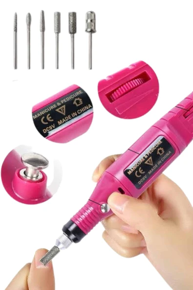 Profesyonel Manikür Pedikür Seti Törpü Makinesi Protez Tırnak Çıkarma - Resim 4