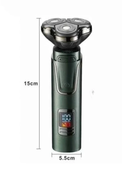 Dijital Göstergeli 3 Başlıklı Tıraş Makinesi Islak Kuru Lazer Öncesi Günlük - Resim 2
