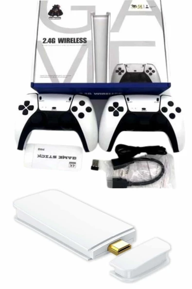 Game Stick 4K Retro Çift Kollu Atari Oyunlari +20000 Oyunlu Konsol Nostalji - Resim 4