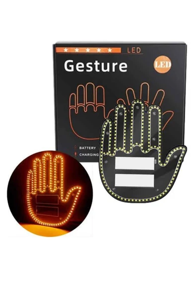 Led Işık El İşareti Araç Camı İçin Uzaktan Kumandalı - Resim 2