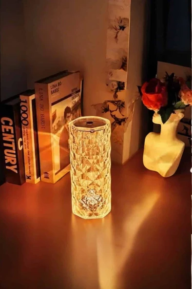 Kristal Dokunmatik Ve Kumandalı Masa Ve Gece lambası - Resim 5