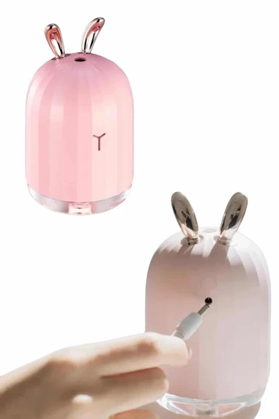 Aromaterapi Hava Nemlendirici Dekoratif USB Şarjlı Tavşan Nemlendirici - Resim 2