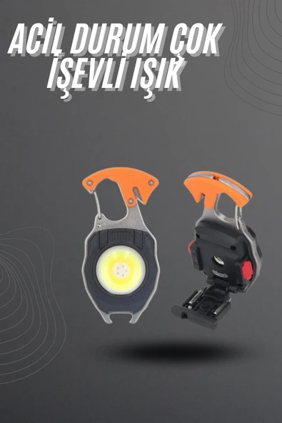 El Feneri LED Anahtarlık Çok Fonksiyonlu Mini Çakmak Özellikli ürün görseli 1