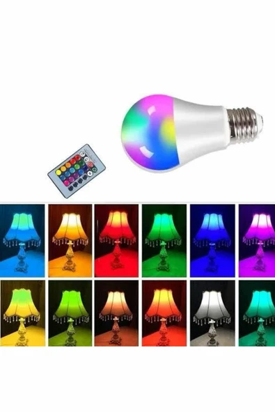 Ambiyans Aydınlatma RGB Led Lamba Kumandalı Renk Değiştirebilen - Resim 2
