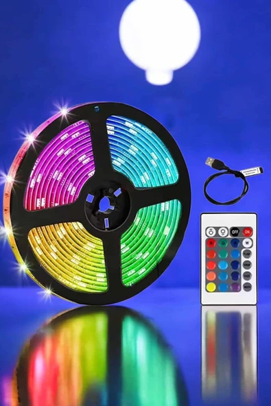 Smart Şerit Led TV Arkası Renkli Kumandalı 10 Metre - Resim 5