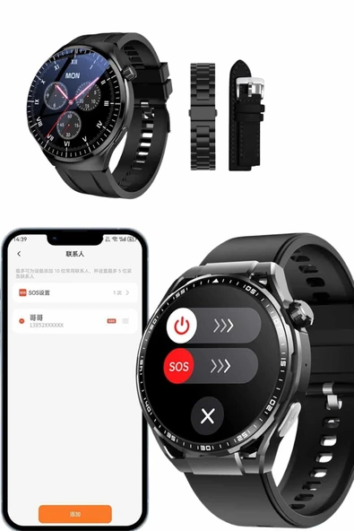 Akıllı Saat Yeni Nesil Üç Kordonlu Nabız Ölçer Çağrı Cevaplama - Resim 4